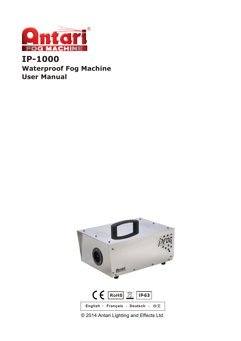 Antari IP-1000 User Manual | 20 pages