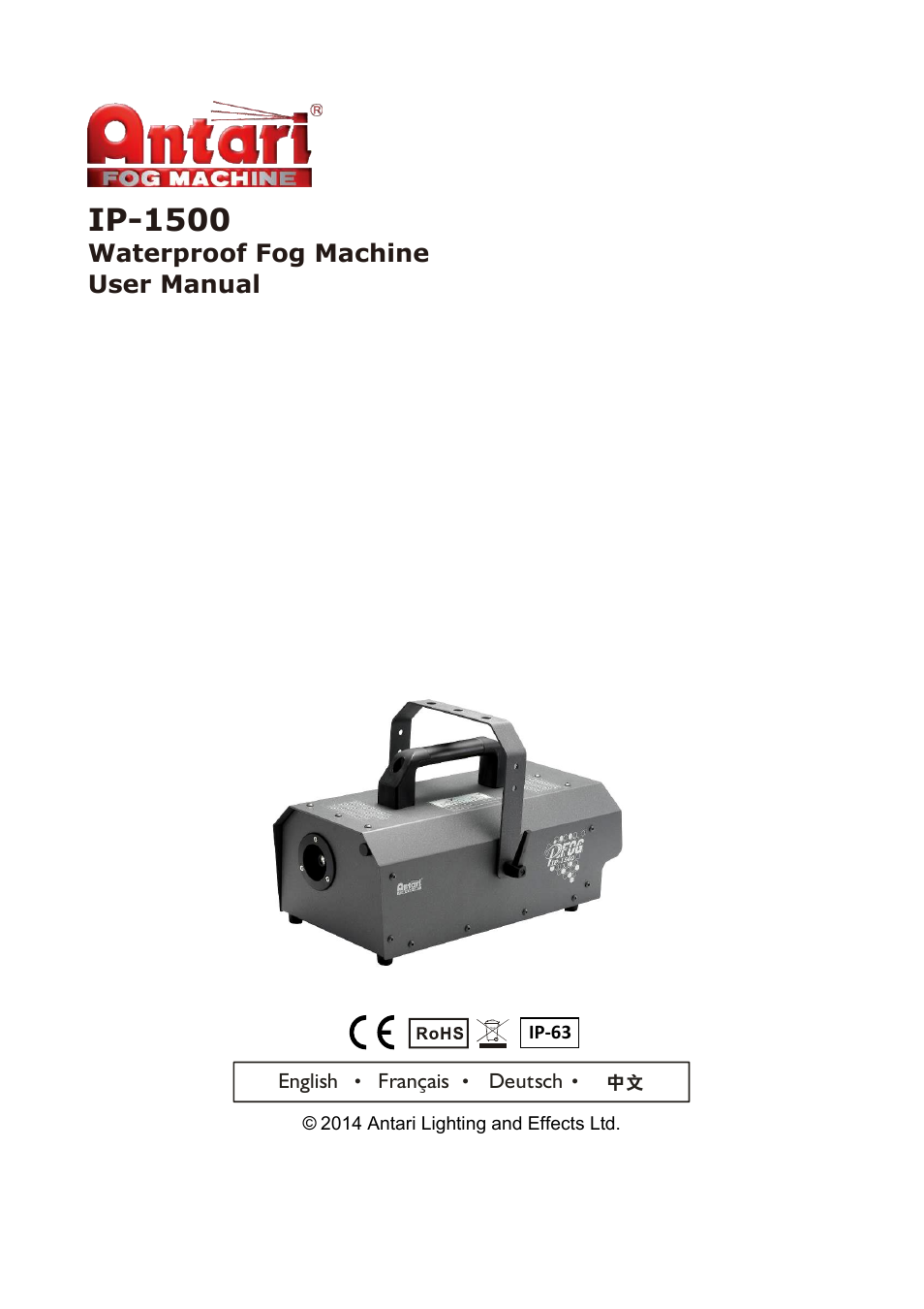 Antari IP-1500 User Manual | 40 pages