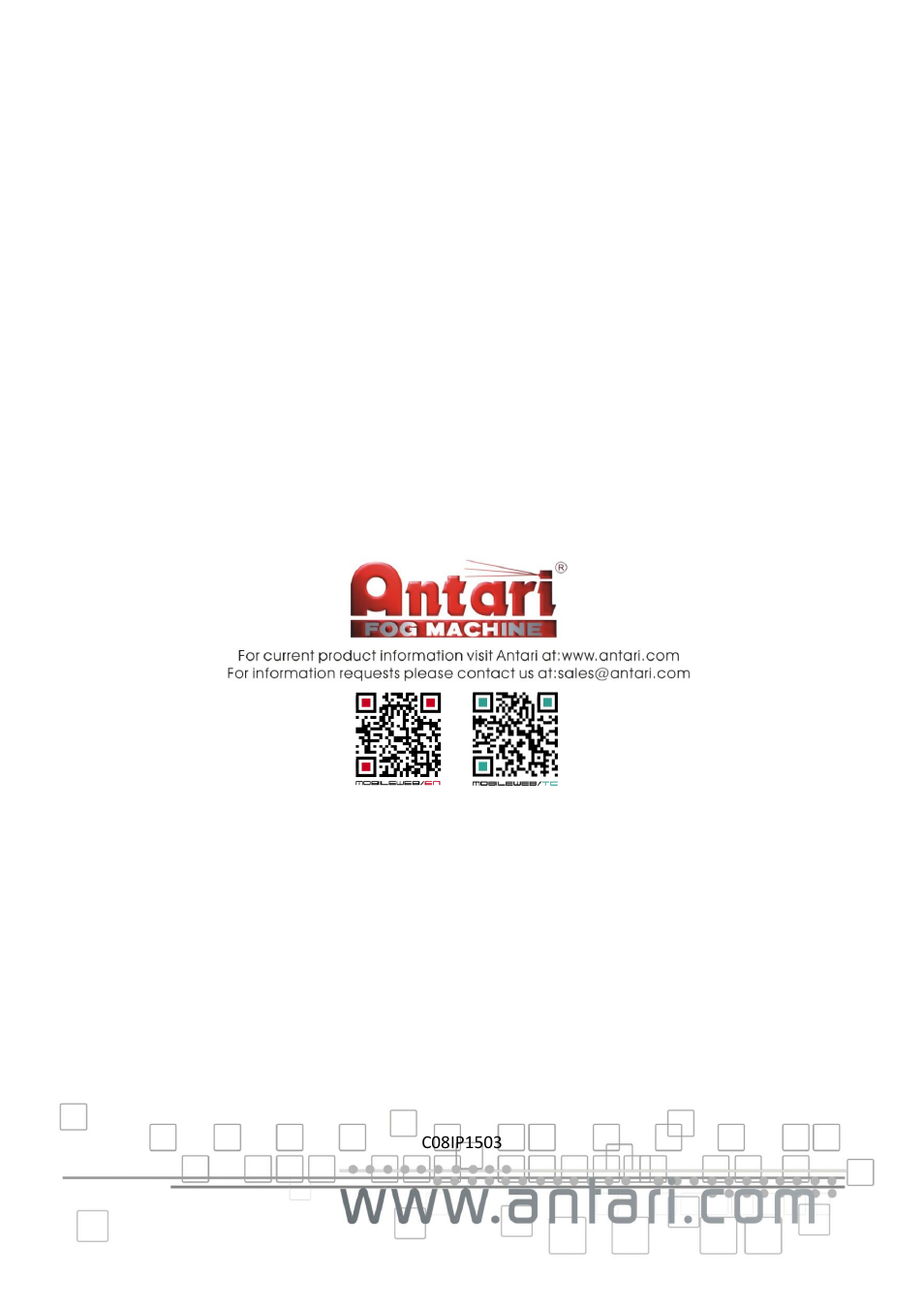 Antari IP-1500 User Manual | Page 40 / 40