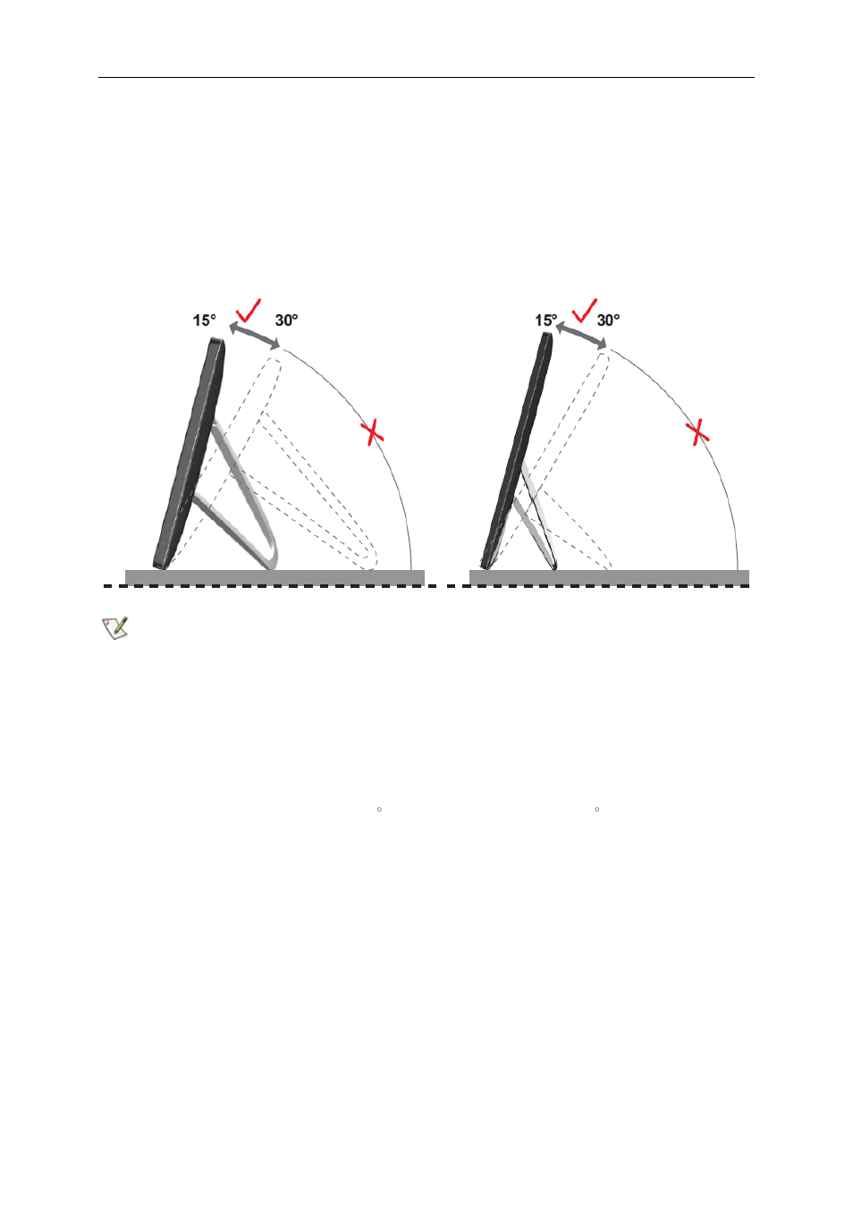 Adjusting viewing angle | AOC e1659Fwu User Manual | Page 9 / 31