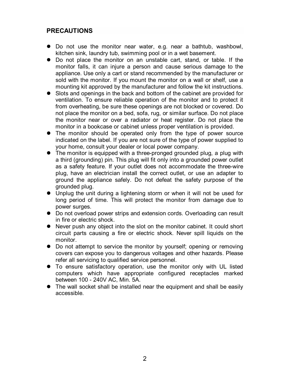 AOC 712S User Manual | Page 3 / 20