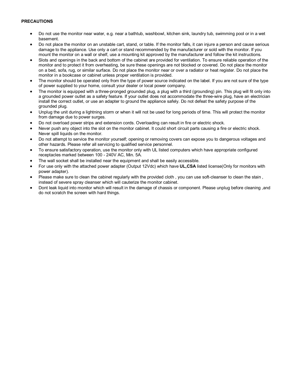 AOC 731Fw User Manual | Page 3 / 22