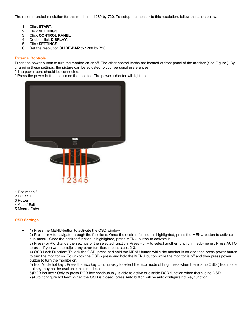 AOC 731Fw User Manual | Page 7 / 22