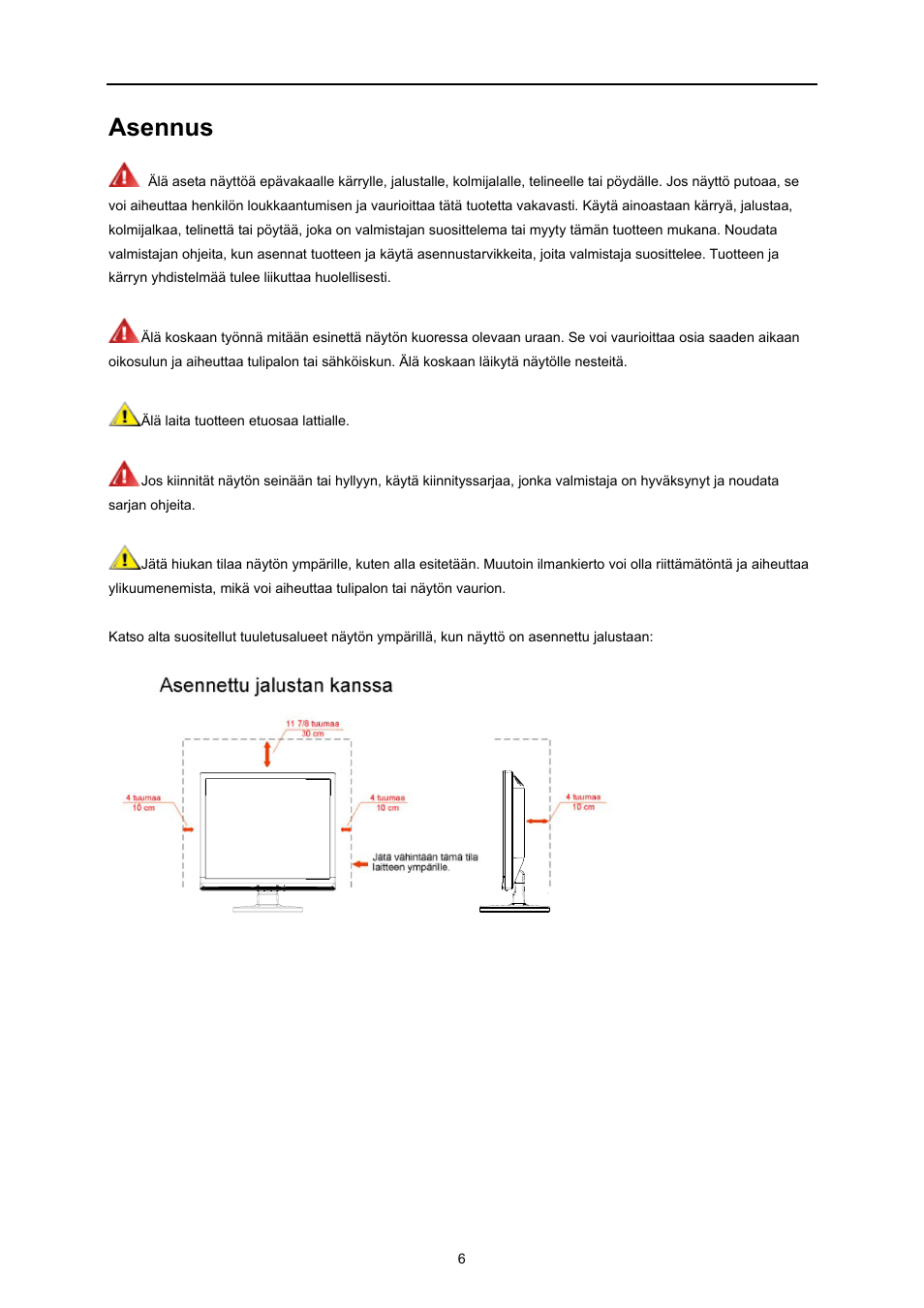 Asennus | AOC E719SD User Manual | Page 6 / 60