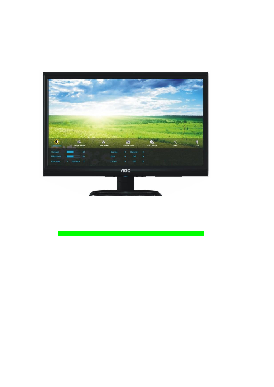 Osd setting | AOC e950Sw User Manual | Page 19 / 61