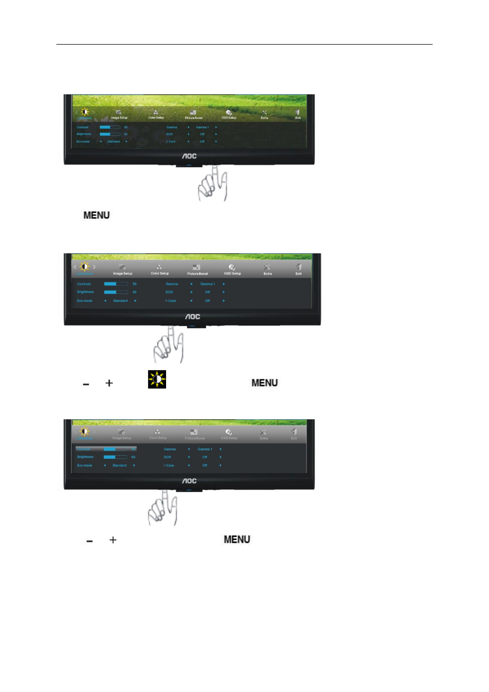 Luminance | AOC e950Sw User Manual | Page 20 / 61