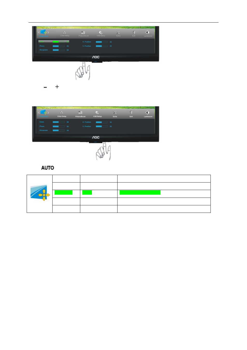 AOC e950Sw User Manual | Page 24 / 61