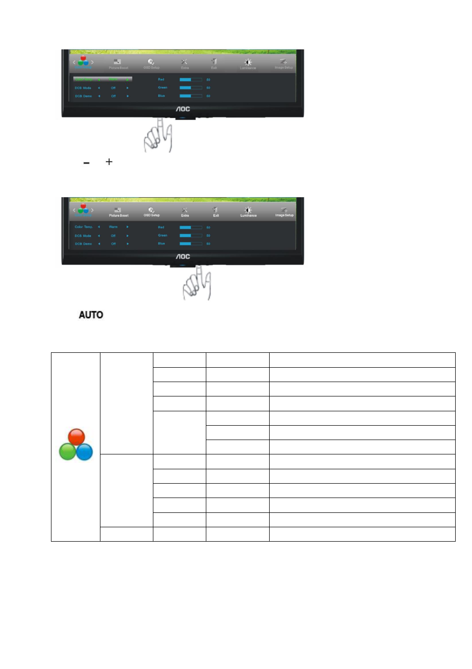 AOC e950Swn User Manual | Page 26 / 61