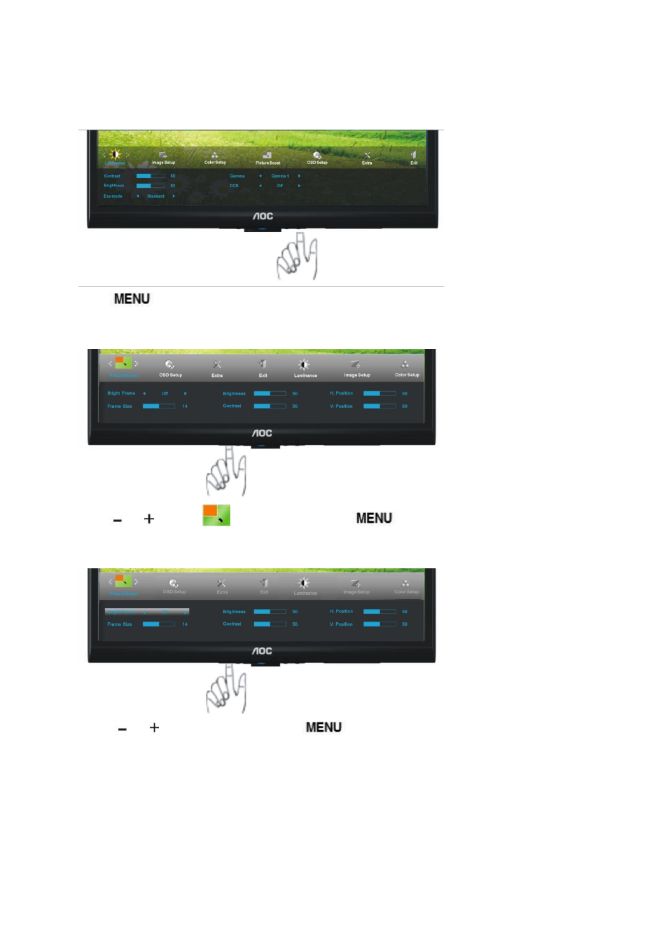 Picture boost | AOC e950Swn User Manual | Page 27 / 61