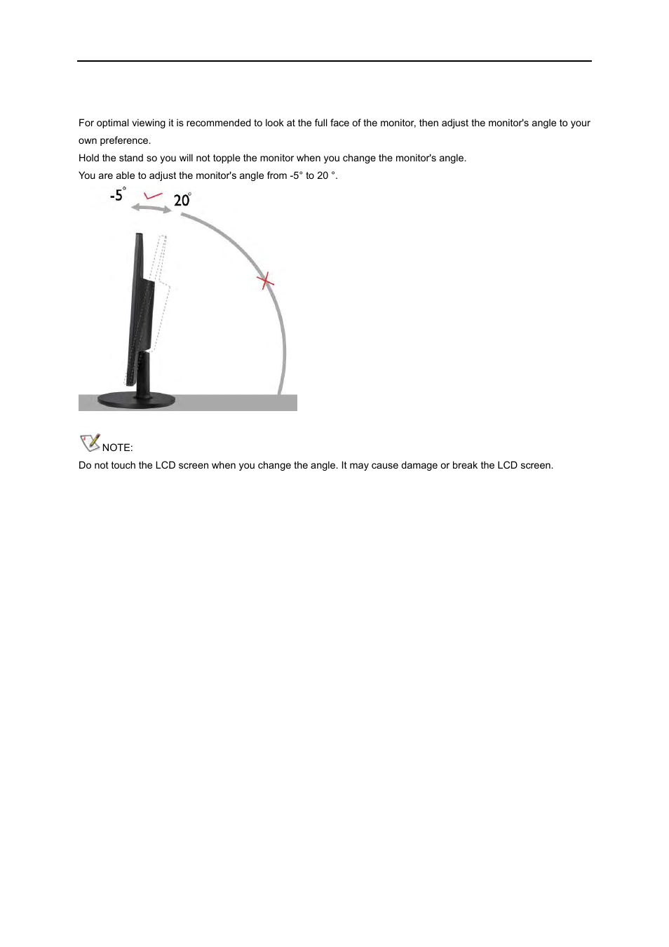 Adjusting viewing angle | AOC e960Sda User Manual | Page 11 / 61