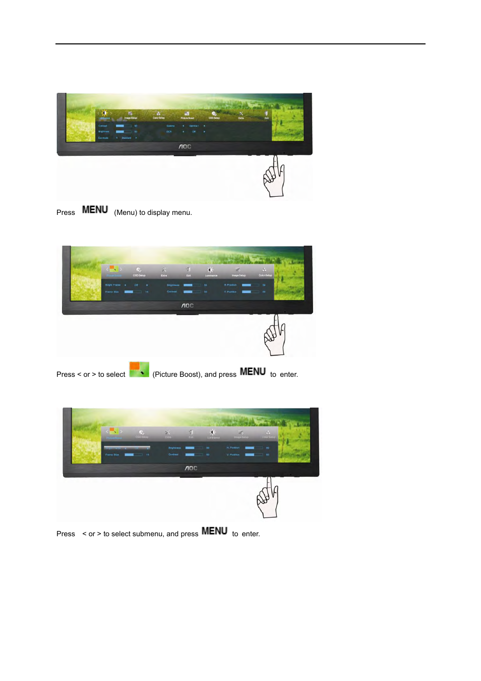 Picture boost | AOC e960Sda User Manual | Page 26 / 61