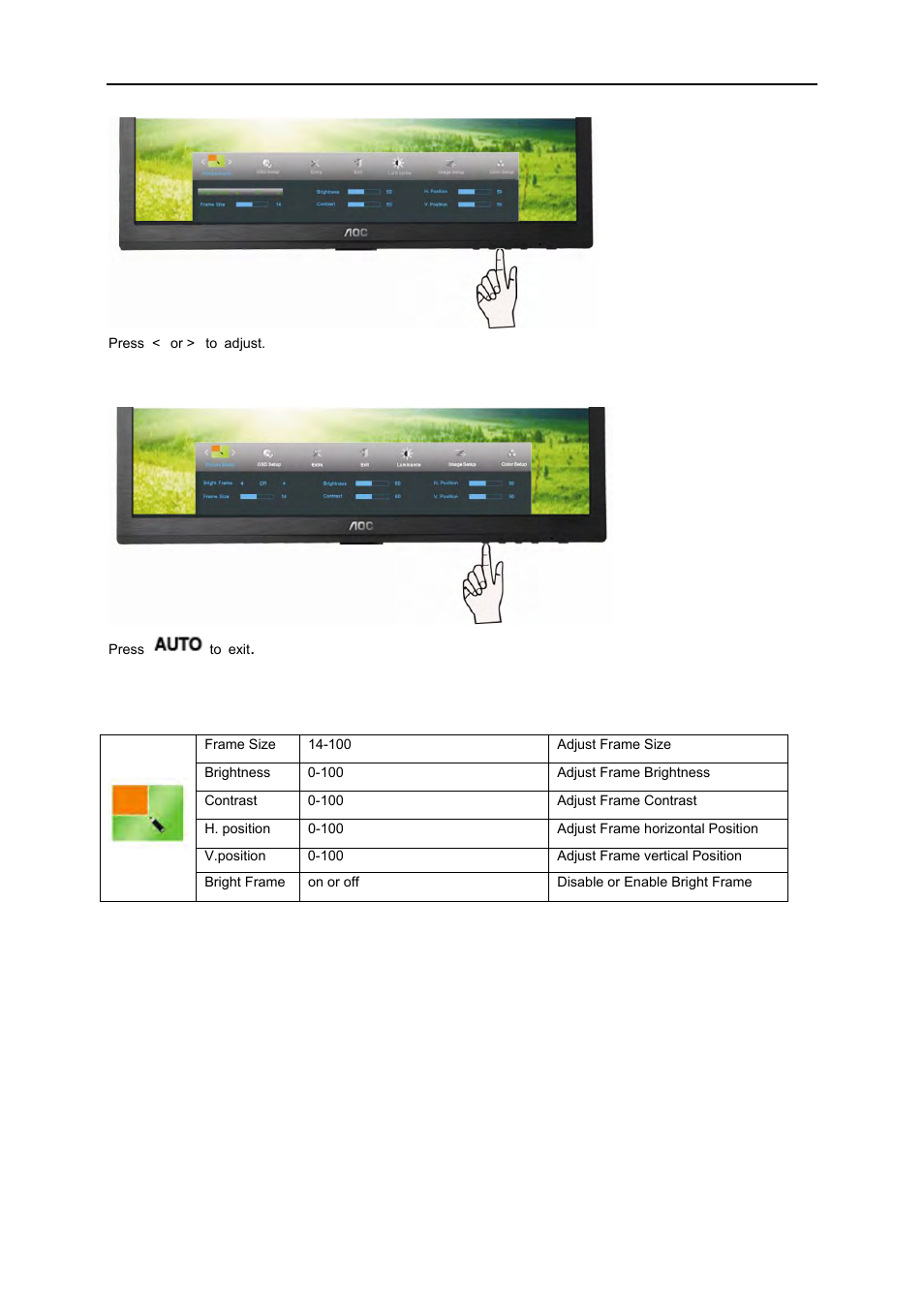 AOC e960Sda User Manual | Page 27 / 61