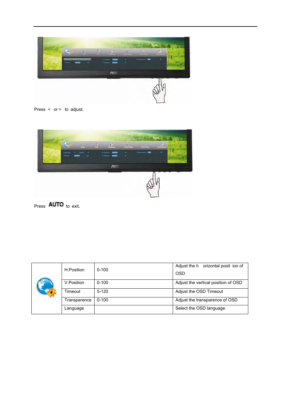 AOC e960Sda User Manual | Page 29 / 61