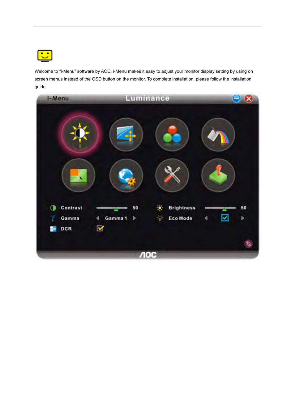 I-menu | AOC e960Sda User Manual | Page 45 / 61