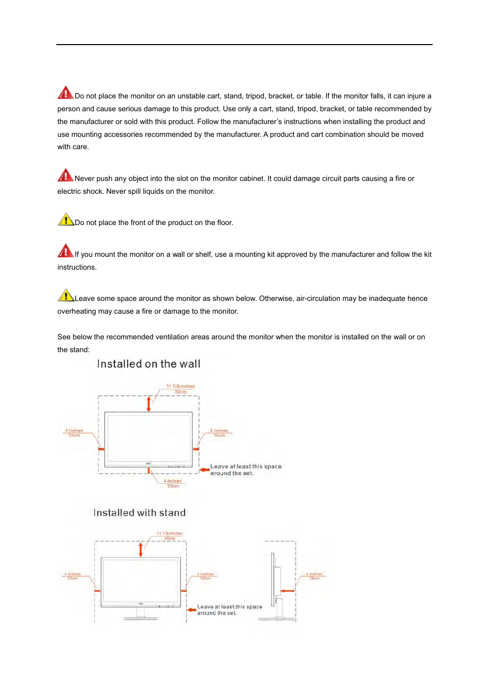 Installation | AOC e960Sda User Manual | Page 6 / 61