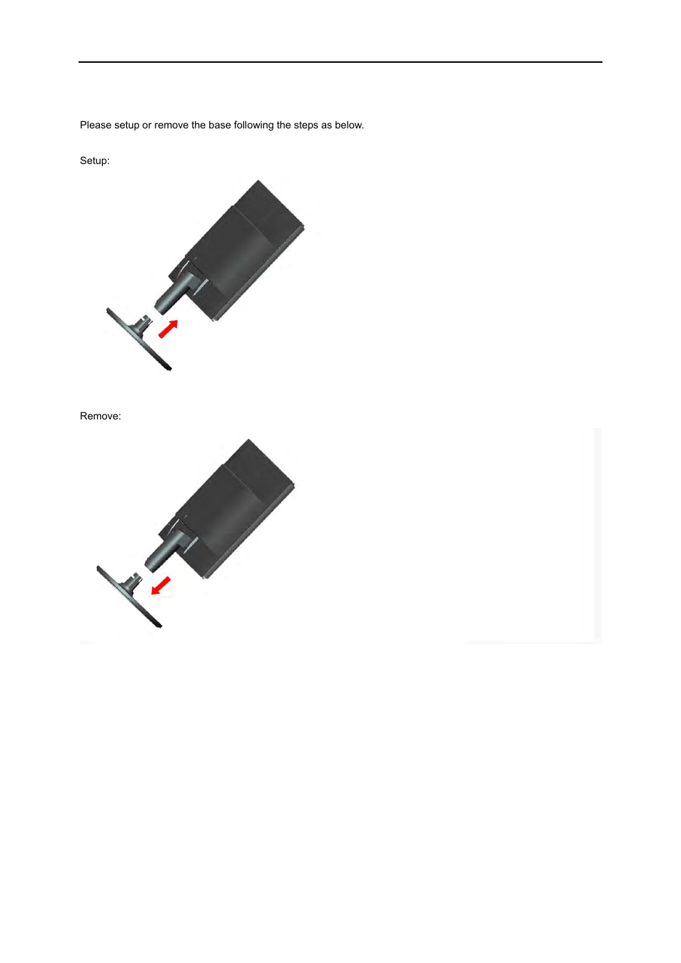 Setup stand & base | AOC e960Sn User Manual | Page 10 / 62