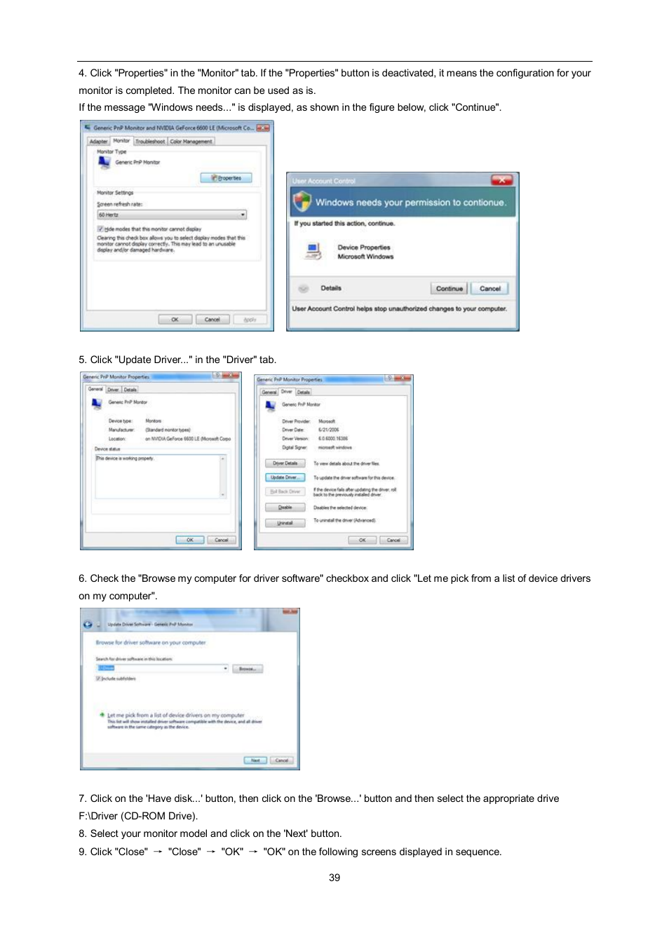 AOC e960Srda User Manual | Page 39 / 69