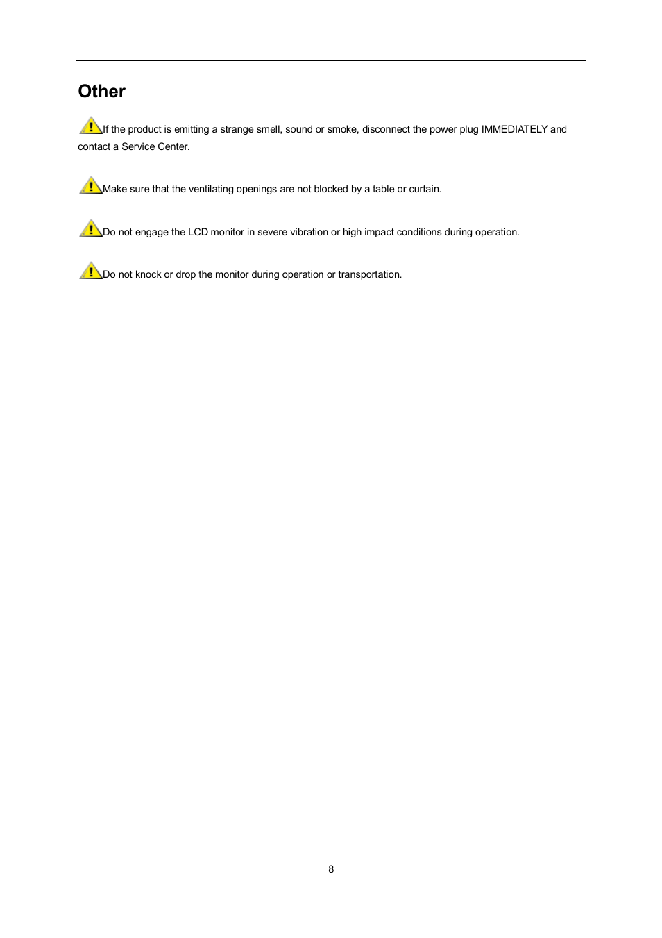 Other | AOC e960Srda User Manual | Page 8 / 69