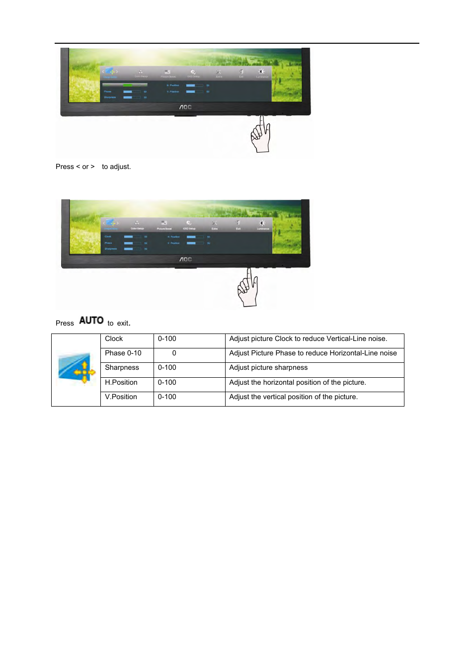 AOC e960Swn User Manual | Page 23 / 60