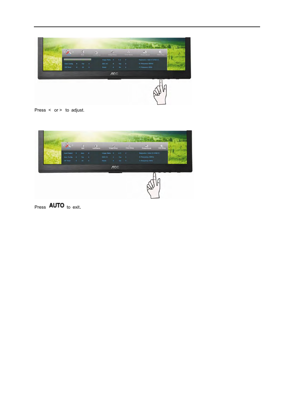 AOC e960Swn User Manual | Page 31 / 60