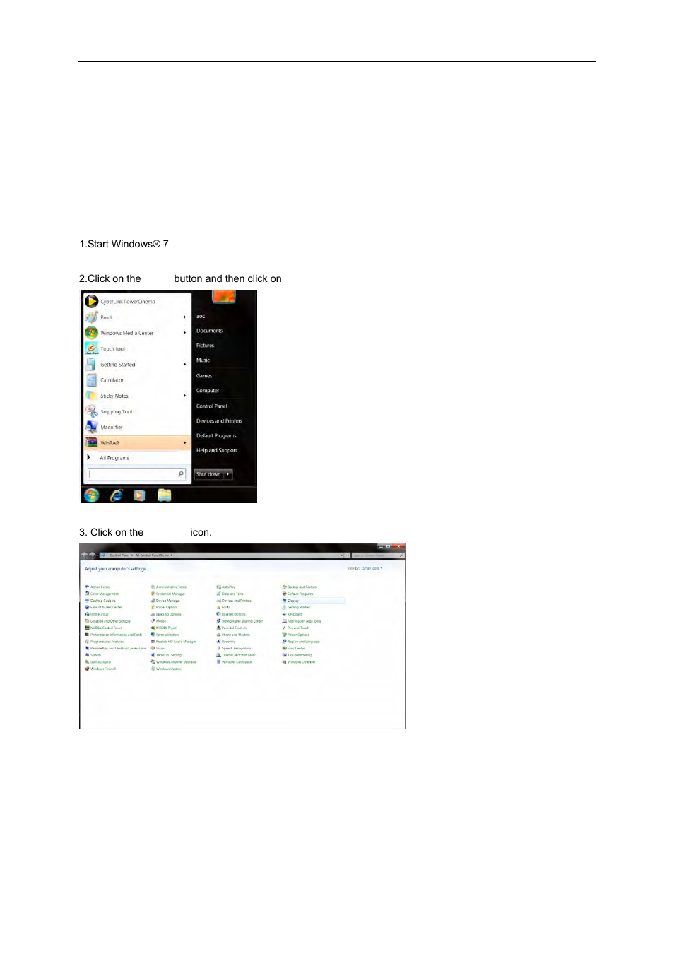 Driver, Monitor driver | AOC e960Swn User Manual | Page 35 / 60