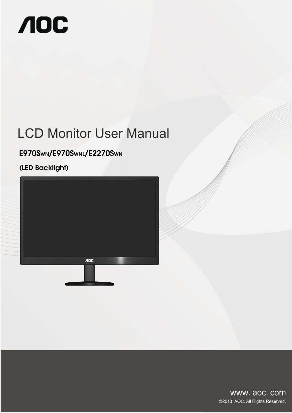 AOC e970Swn User Manual | 48 pages