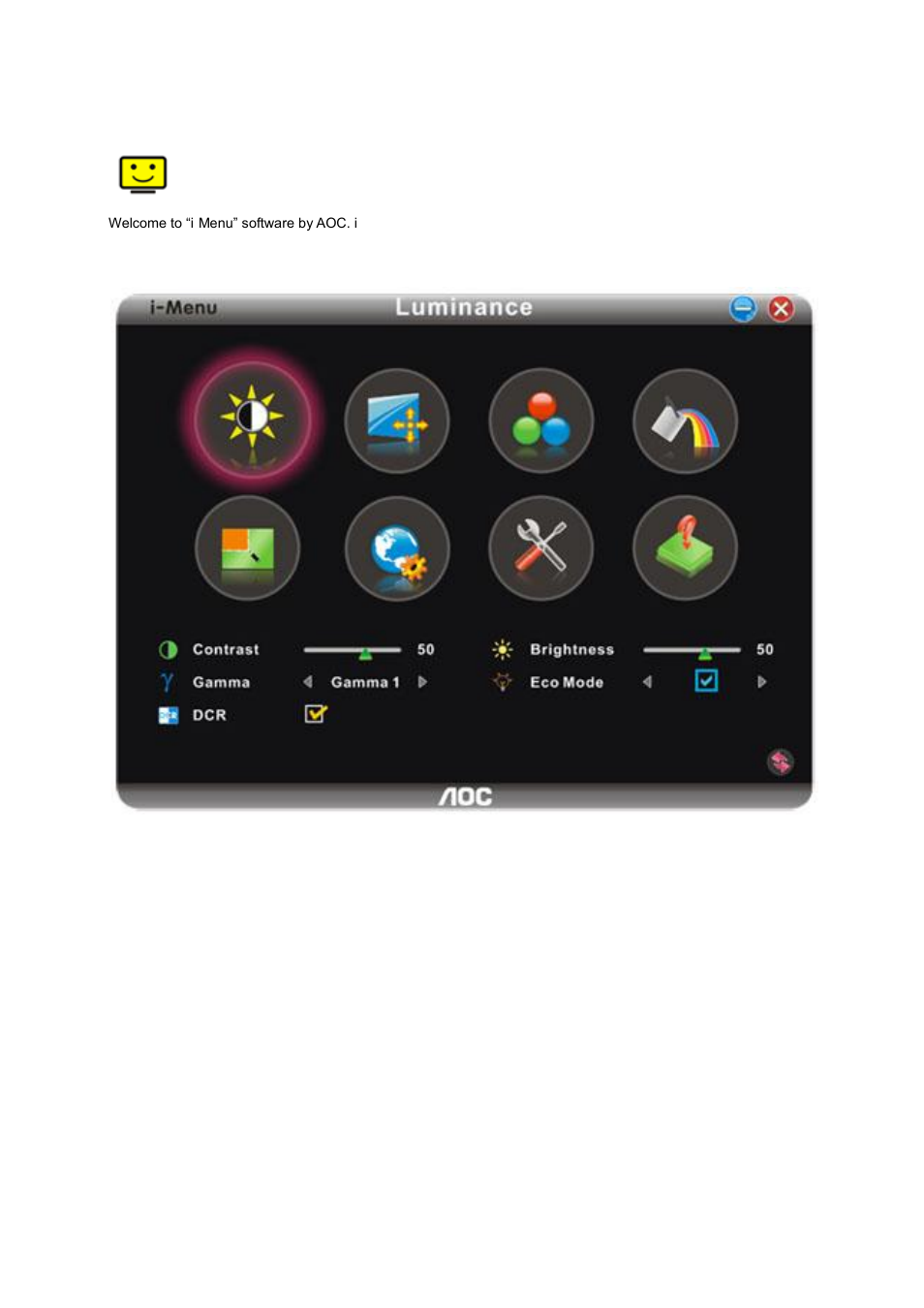 I-menu | AOC e970Swn User Manual | Page 31 / 48