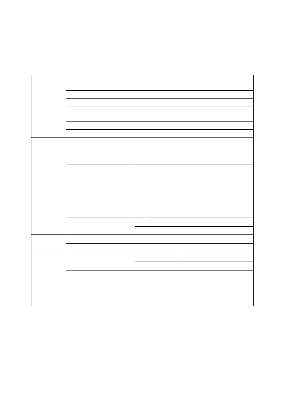 Specification, General specification | AOC e970Swn User Manual | Page 36 / 48