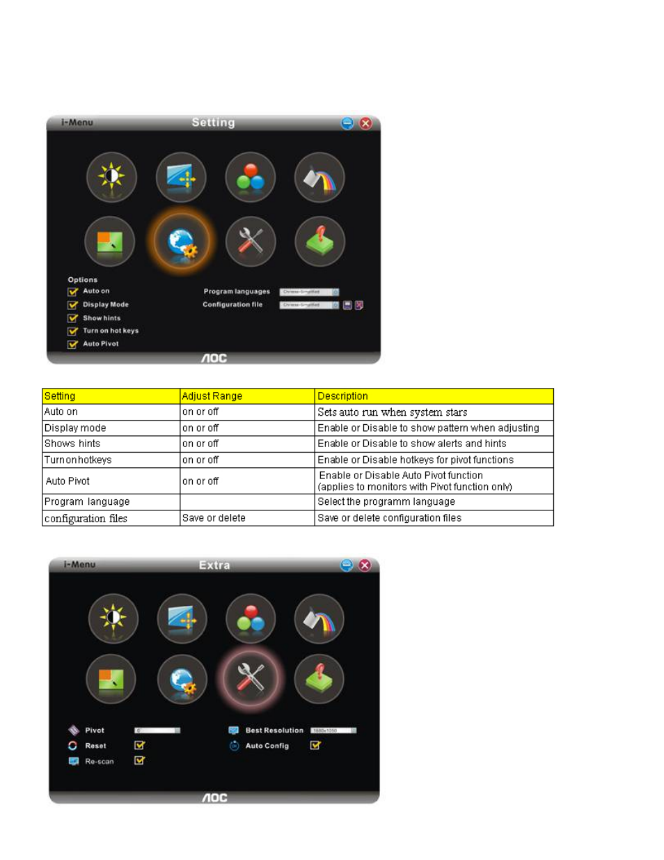 AOC F19S User Manual | Page 19 / 22