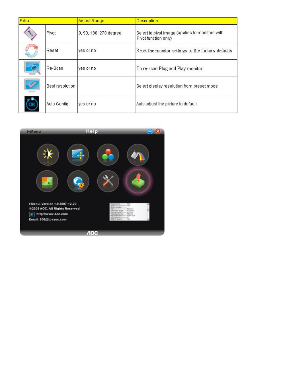 AOC F19S User Manual | Page 20 / 22