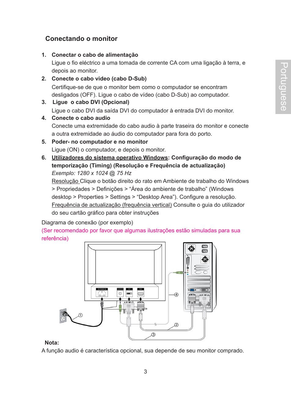 Portuguese | AOC 2019Vwa1 User Manual | Page 40 / 47