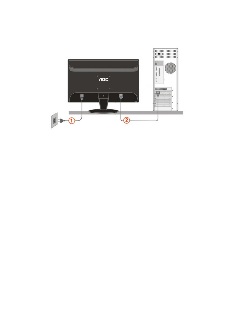 Connecting the monitor | AOC 2036S User Manual | Page 13 / 56