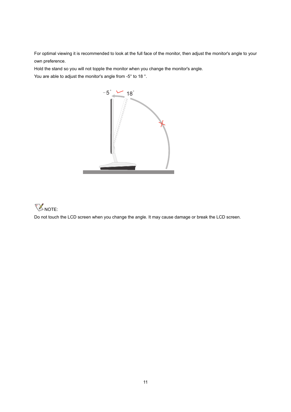 Adjusting viewing angle | AOC e2043f User Manual | Page 11 / 64