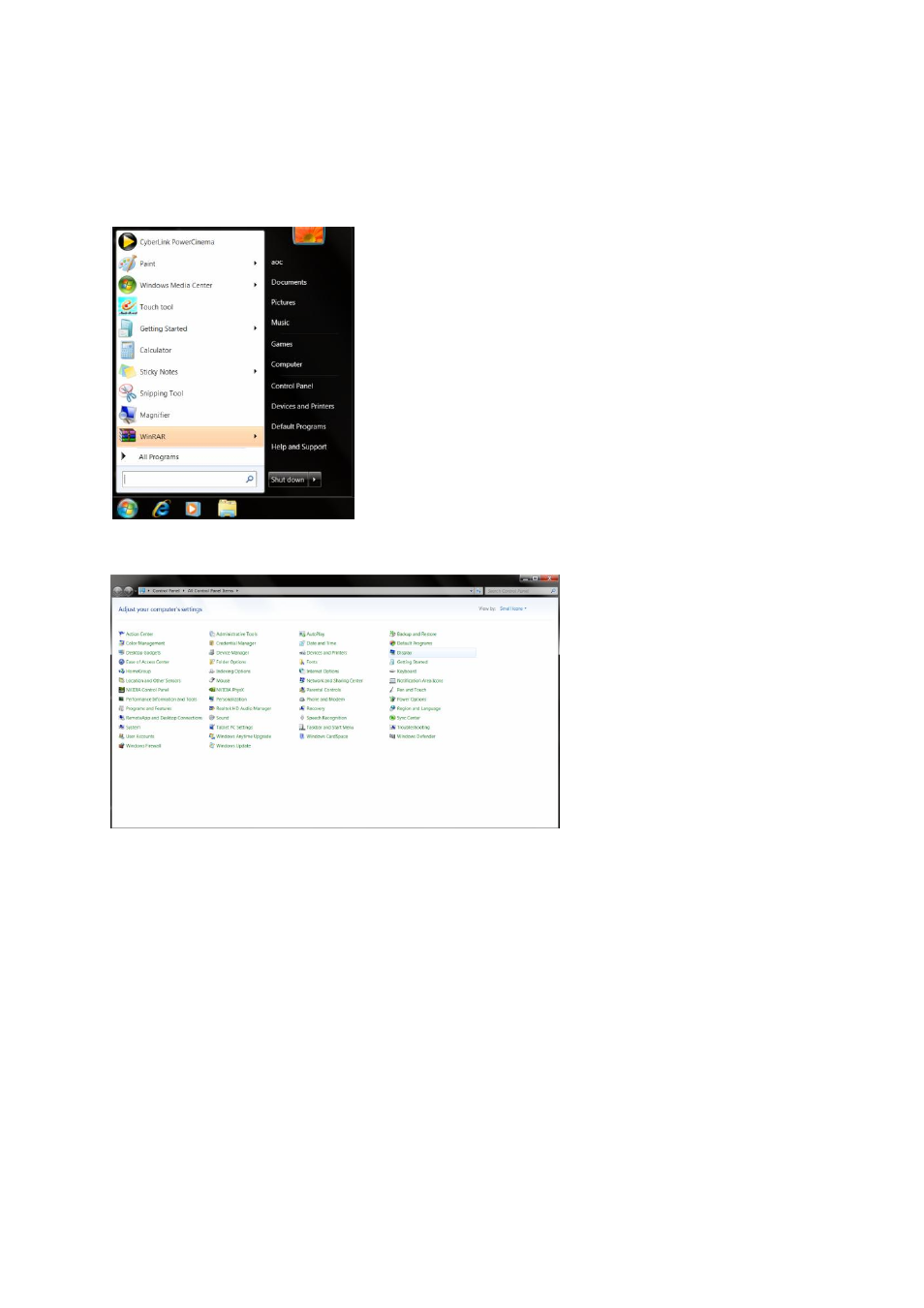 Windows 7 | AOC e2050Swd User Manual | Page 34 / 65