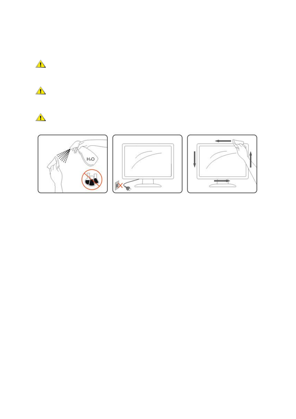 Cleaning | AOC e2050Swd User Manual | Page 7 / 65