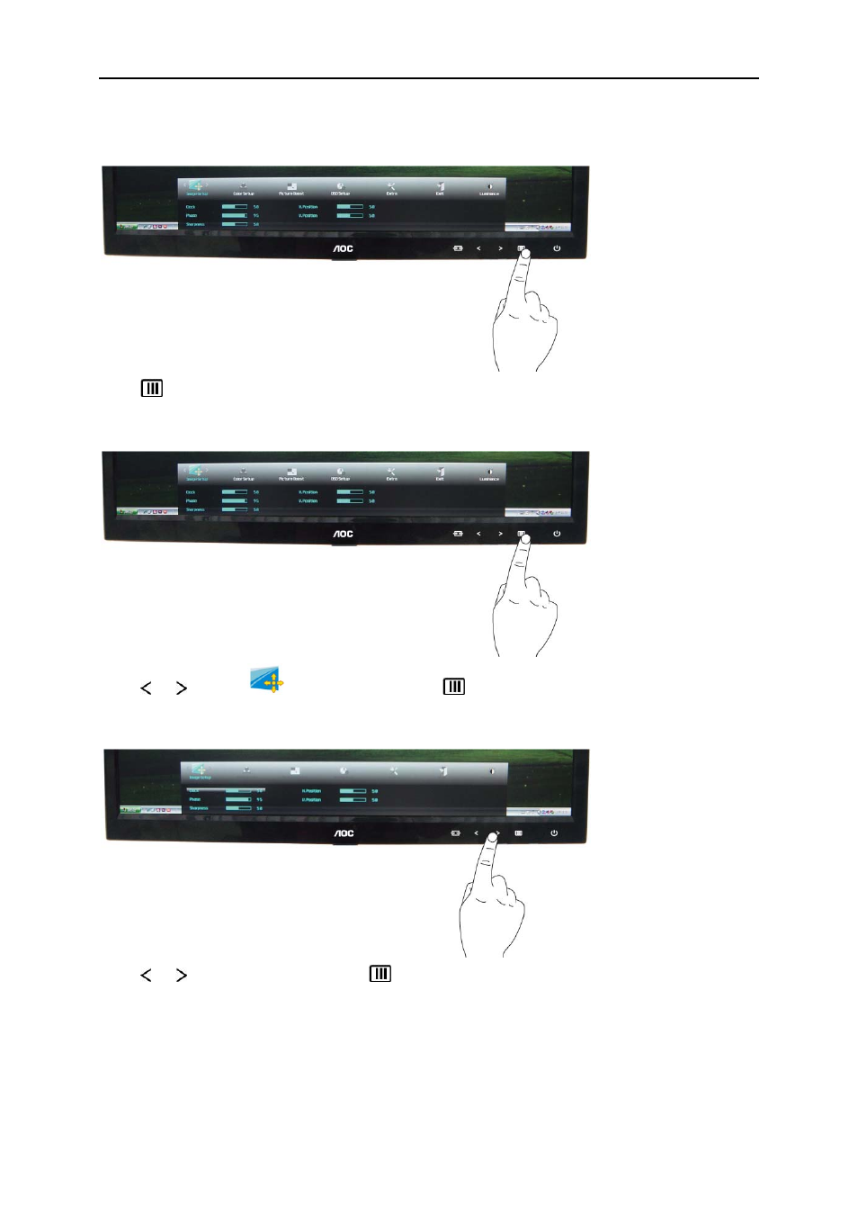 Image setup | AOC e2051f User Manual | Page 22 / 58