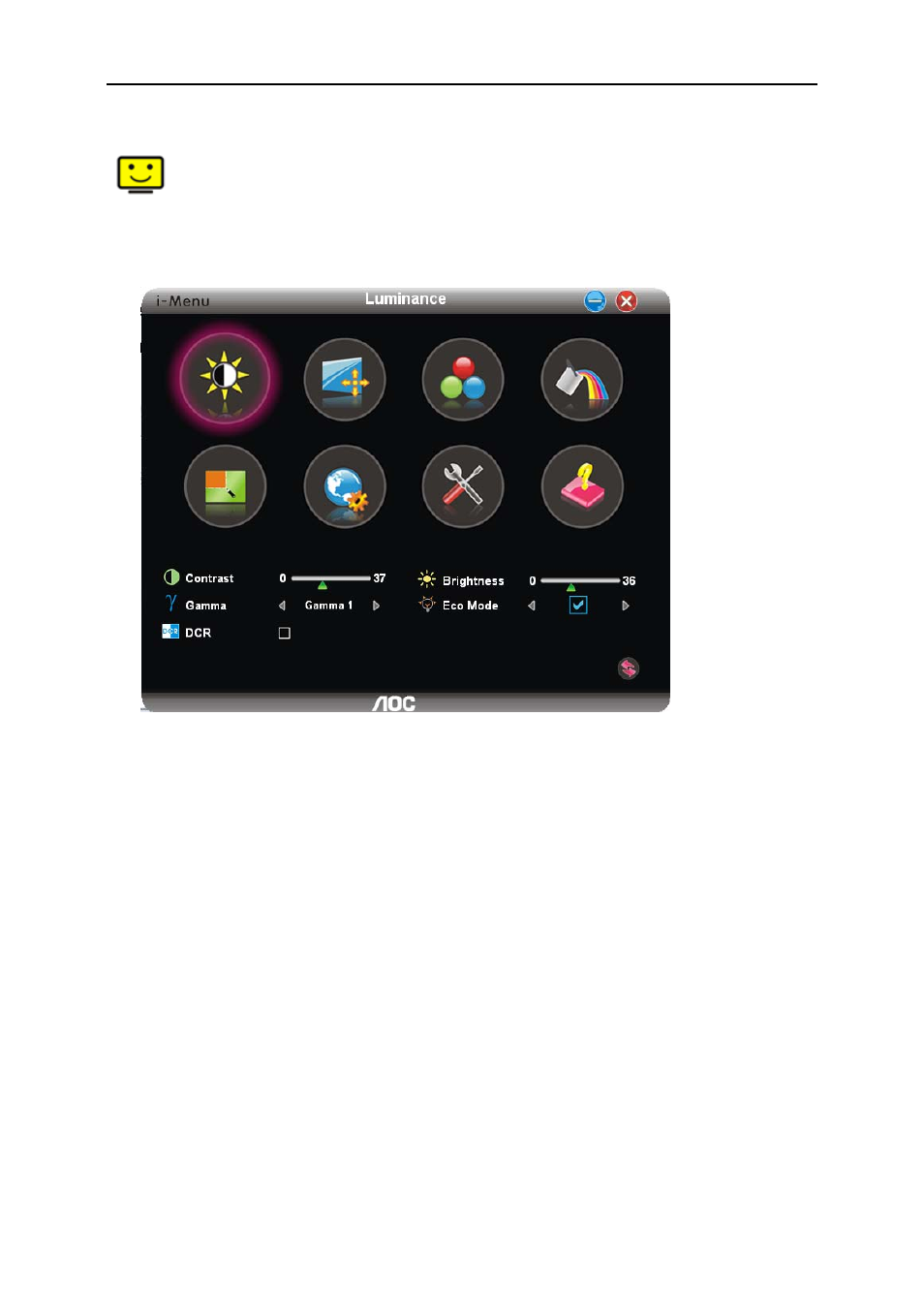 I-menu | AOC e2051f User Manual | Page 43 / 58
