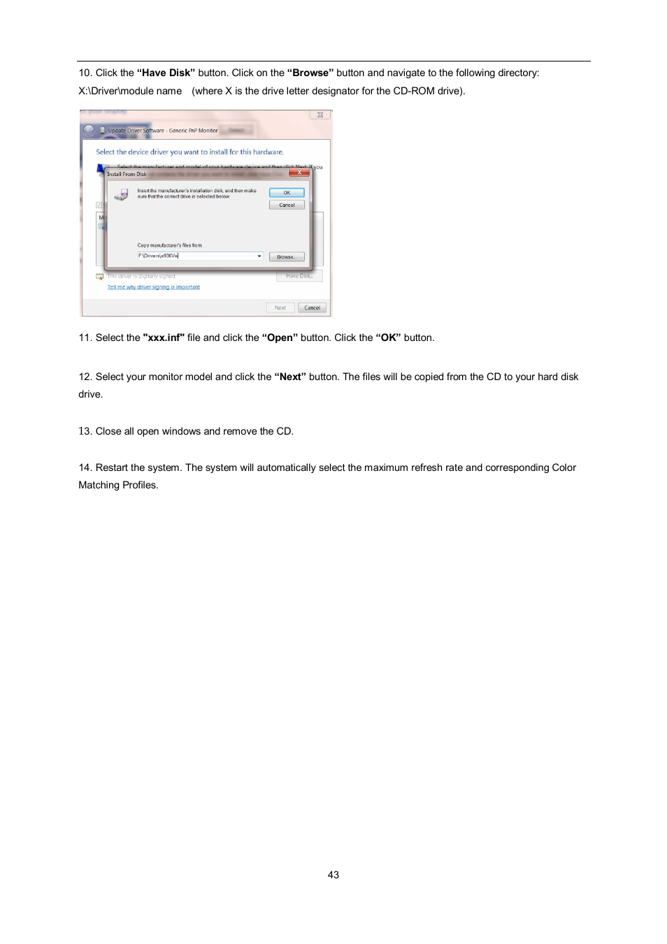 AOC e2060Swda-TAA User Manual | Page 43 / 69