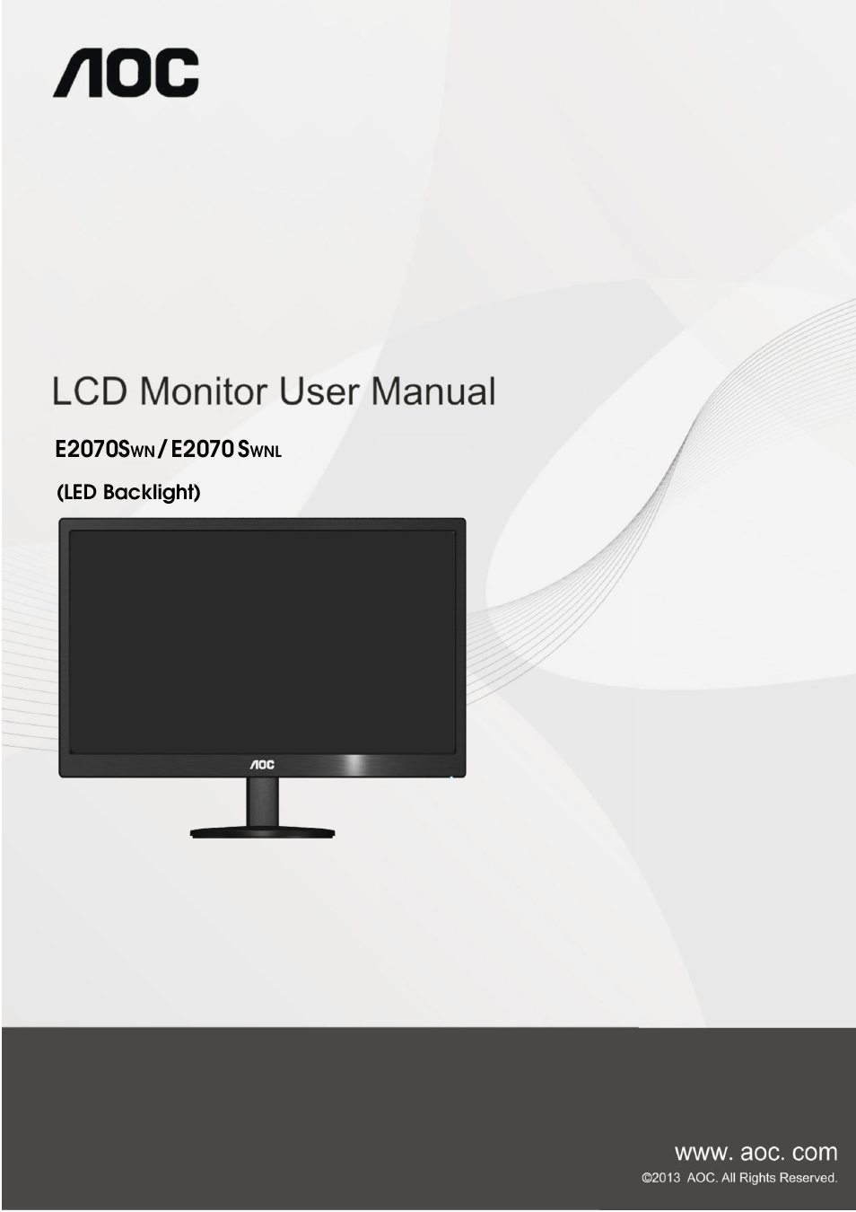 AOC e2070Swn User Manual | 50 pages