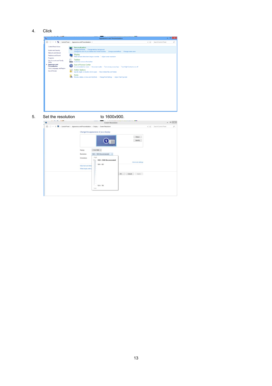 AOC e2070Swn User Manual | Page 13 / 50