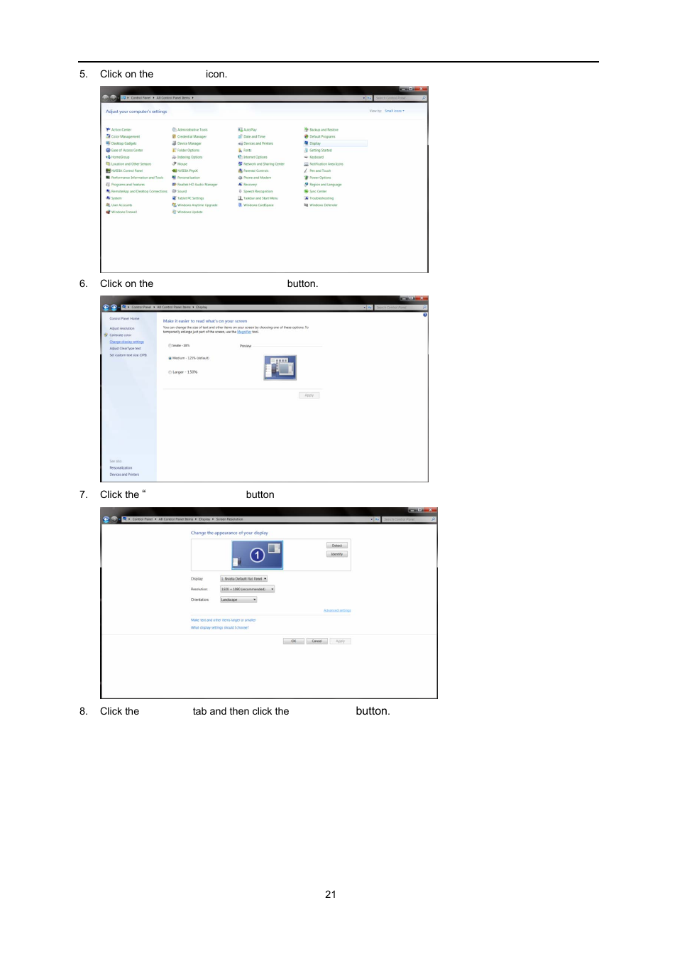 AOC e2070Swn User Manual | Page 21 / 50