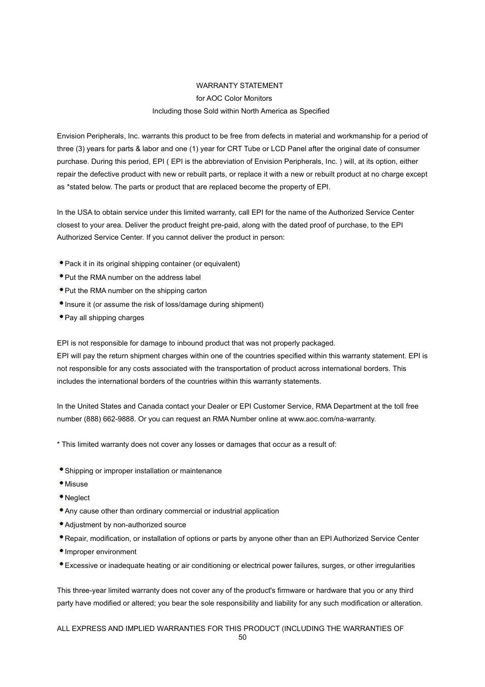 AOC e2070Swn User Manual | Page 49 / 50