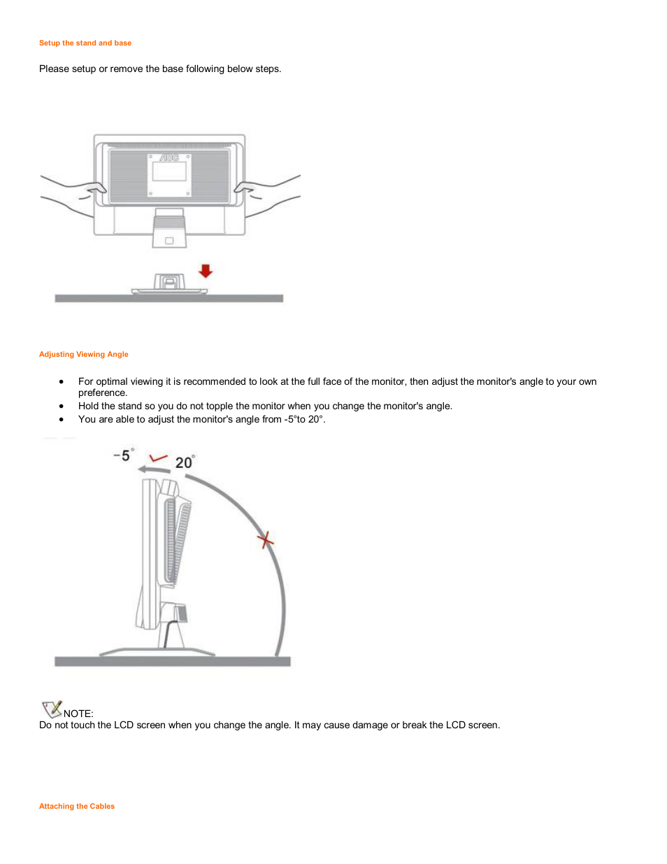 AOC 2216Sw User Manual | Page 4 / 16