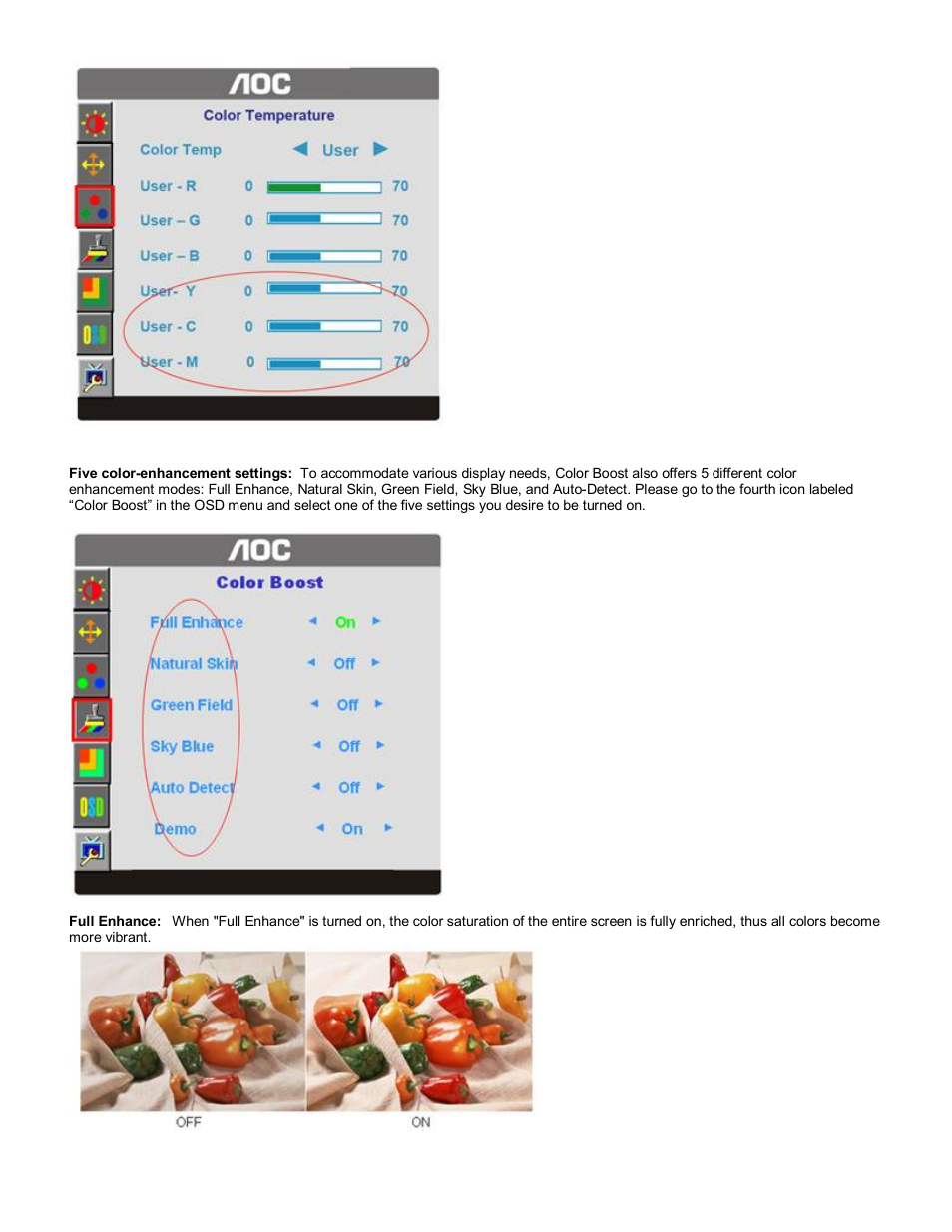 AOC 2216Sw User Manual | Page 9 / 16