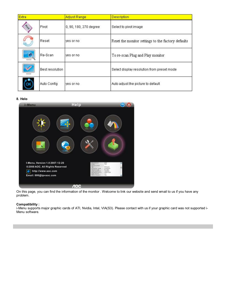 AOC 2230Fh User Manual | Page 21 / 24