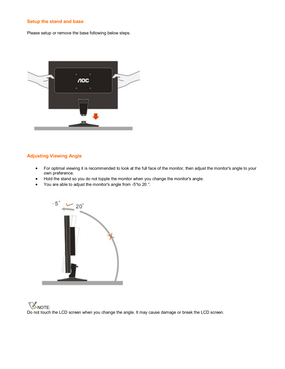 AOC 2230Fh User Manual | Page 4 / 24