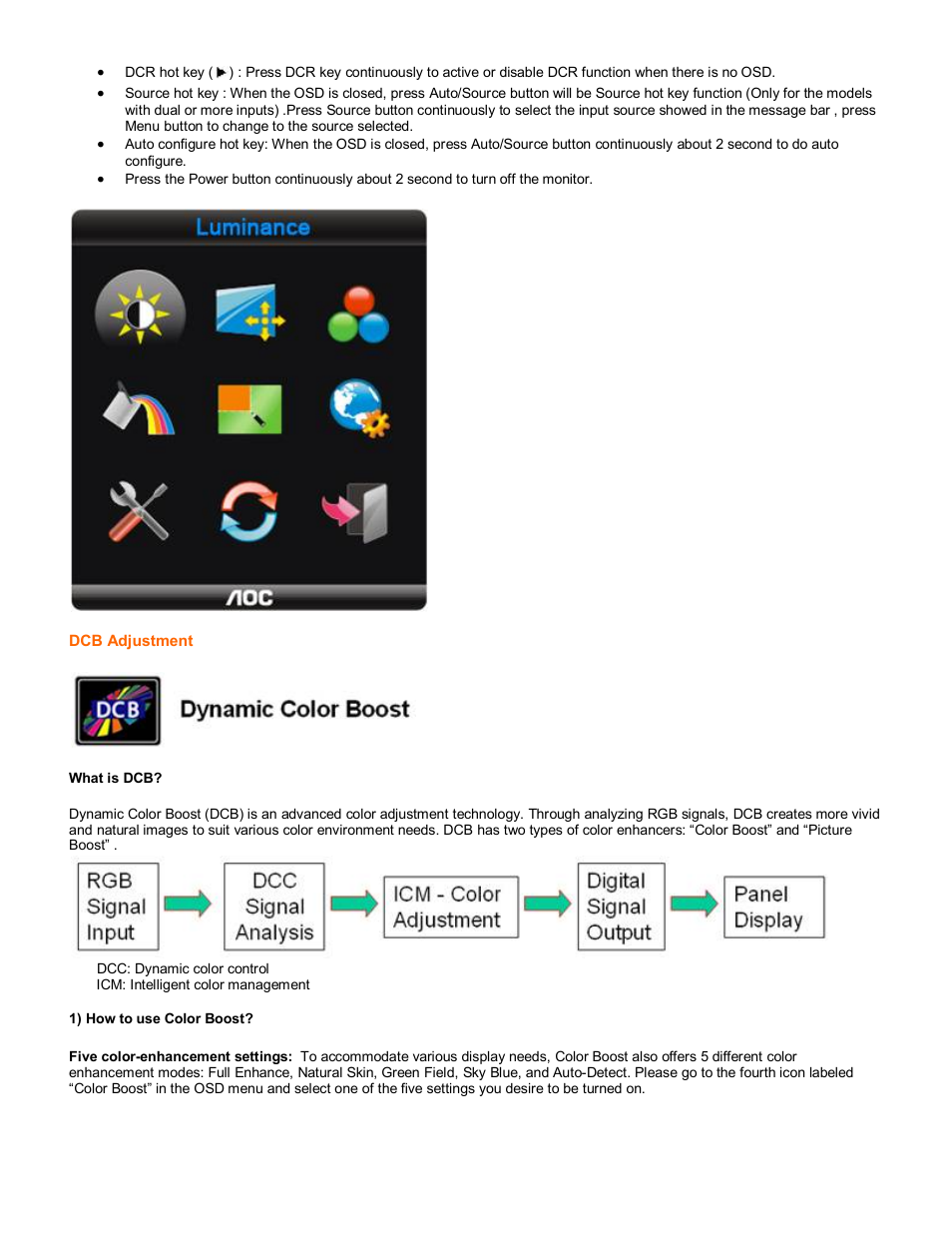 AOC 2230Fh User Manual | Page 8 / 24