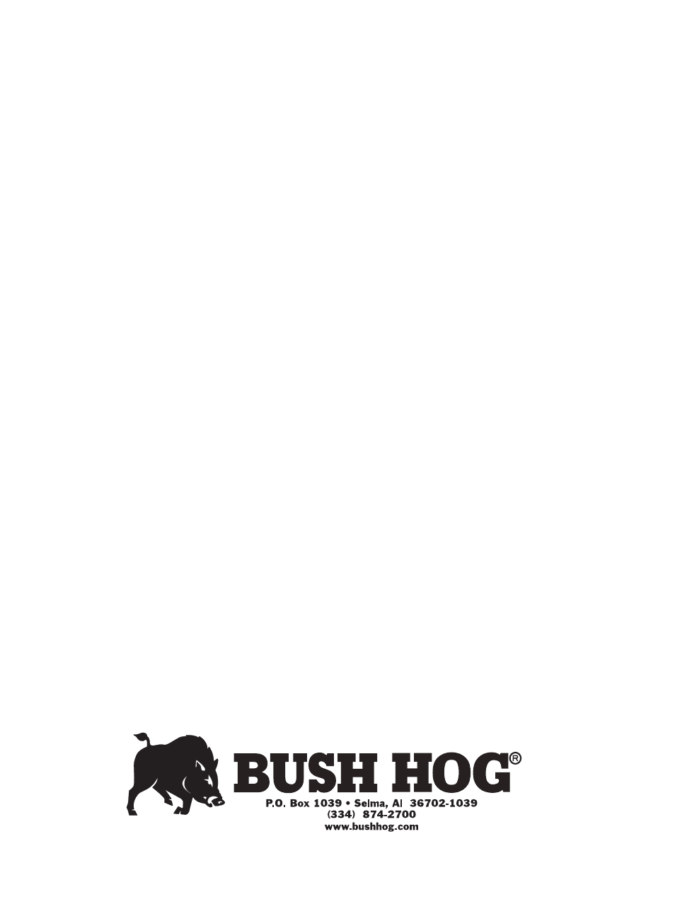 Bush Hog GC-250 User Manual | Page 22 / 22