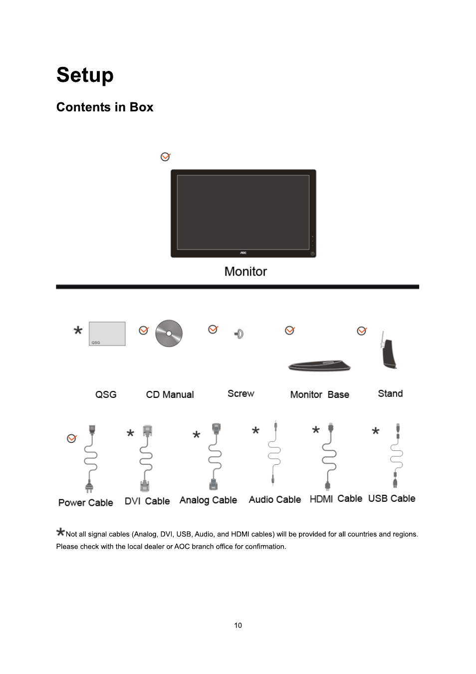 AOC 2236Vwa User Manual | Page 10 / 60