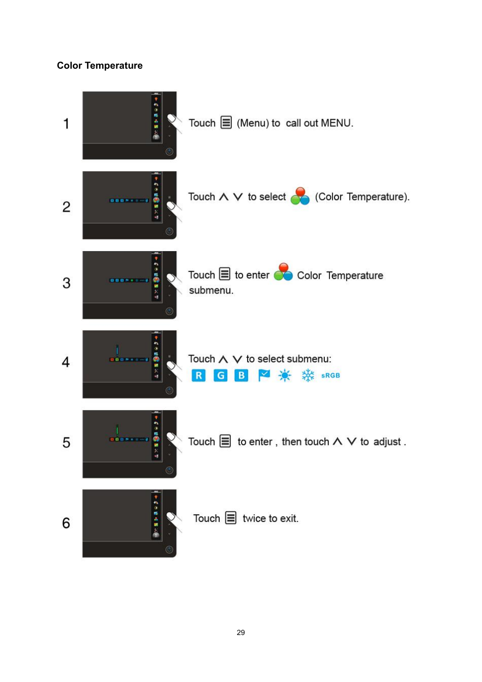 AOC 2236Vwa User Manual | Page 29 / 60